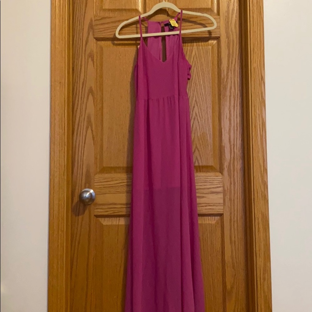 Magenta maxi dress